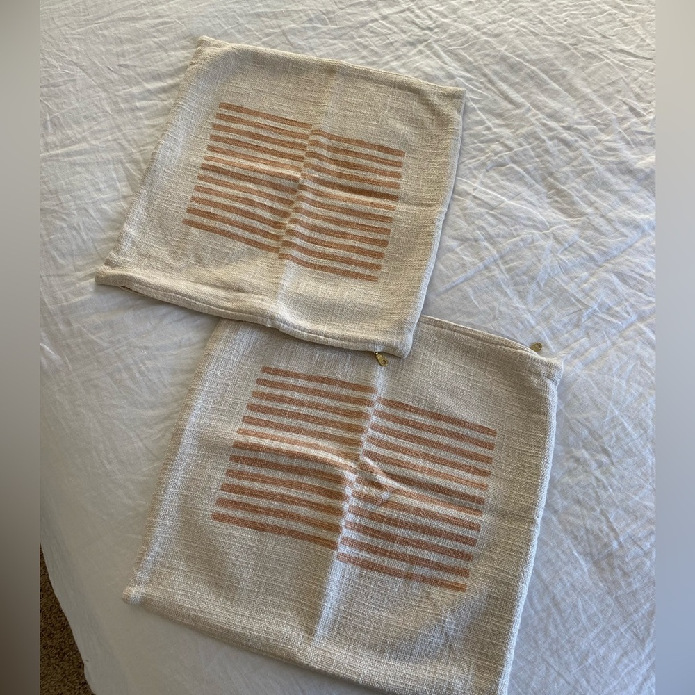 SET OF TWO 18x18in Casa Amarosa Pillow Covers